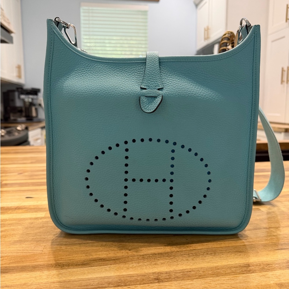 Hermes Bleu Paon Crossbody Bag